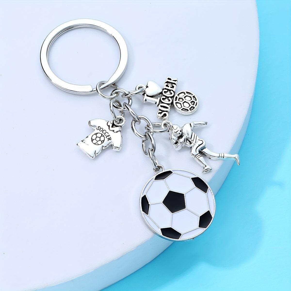 Fashion Zinc Alloy Oil Drip Football Keychain, Sports Game Key Ring for Athletes, Backpack Pendant Gift for Friends & Boyfriend,Creative DIY Sports Ball Keychain, Football Keyring Bag Charm, Unique Key Holder Accessory, Perfect Gift for Sports Enthusiasts