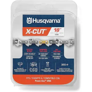 Husqvarna X-Cut S93G 18 Inch Chainsaw Chain, .3/8" Pitch, .050" Gauge, 62 Drive Links, 350i Chainsaw Chain Replacement