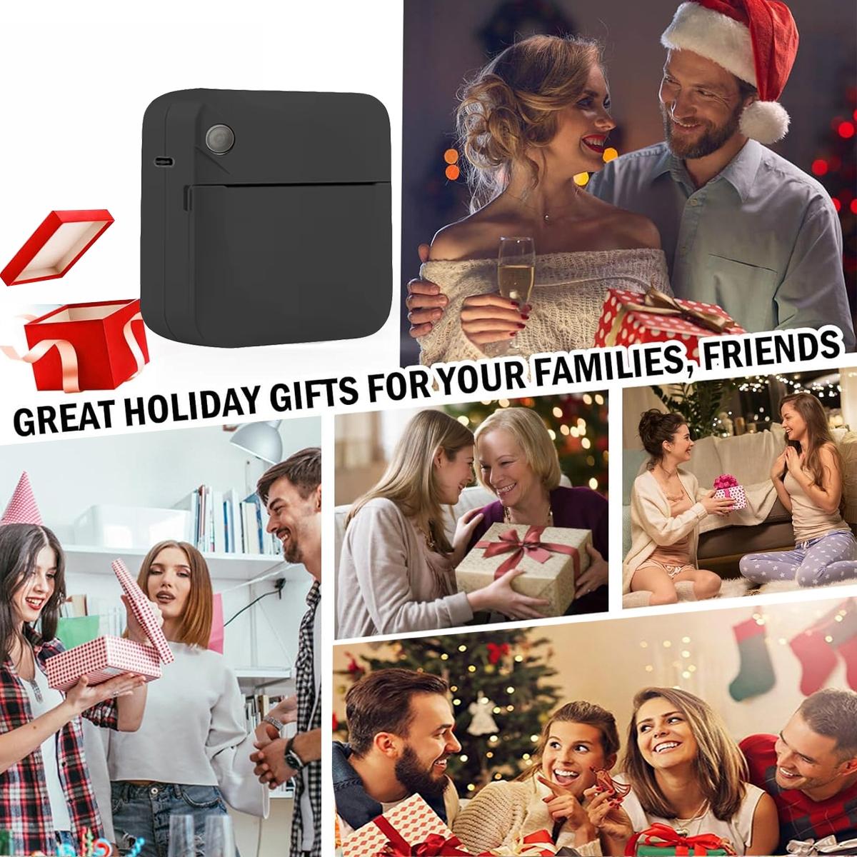 Portable Wireless Mini Printer, Thermal Inkless Printer, Compatible with iOS and Android, Ideal for Office and Home Use