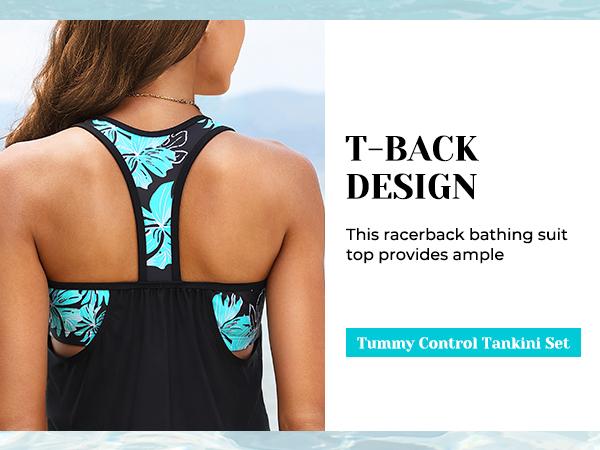 Tempt Me Women Tankini Swimsuits with Shorts - Two Piece Tummy Control Blouson Tankini with Two Pockets Bottom Bathing Suit Tempt Me Women Tankini Swimsuits with Shorts - Two Piece Tummy Control Blouson Tankini with Two Pockets Bottom Bathing Suit