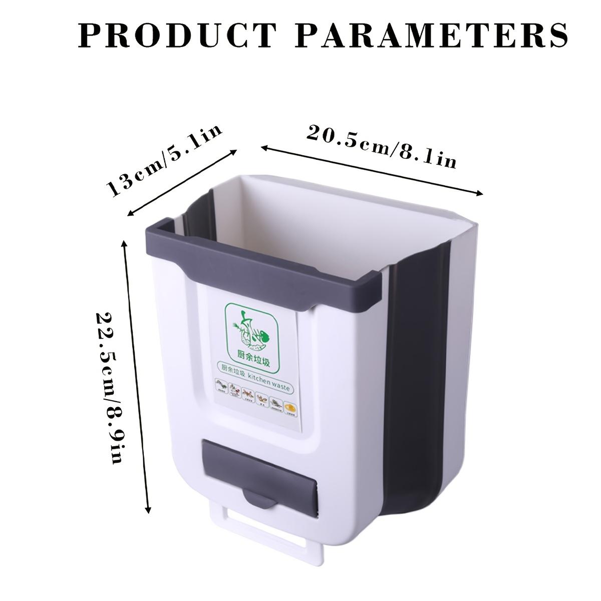 Foldable Kitchen Cabinet Door Hanging Trash Can, Space-Saving Wall-Mounted Bin with Creative Sorting Functionality, No Power Needed, Kitchen Garbage Can