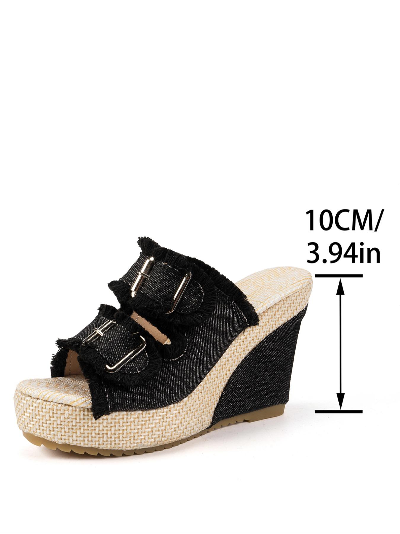 Women's Fashionable Wedge Sandals, Casual Comfortable Platform Sandals for Summer, Bohemian Trending Sandals, Female All-match Shoes for Daily Wear