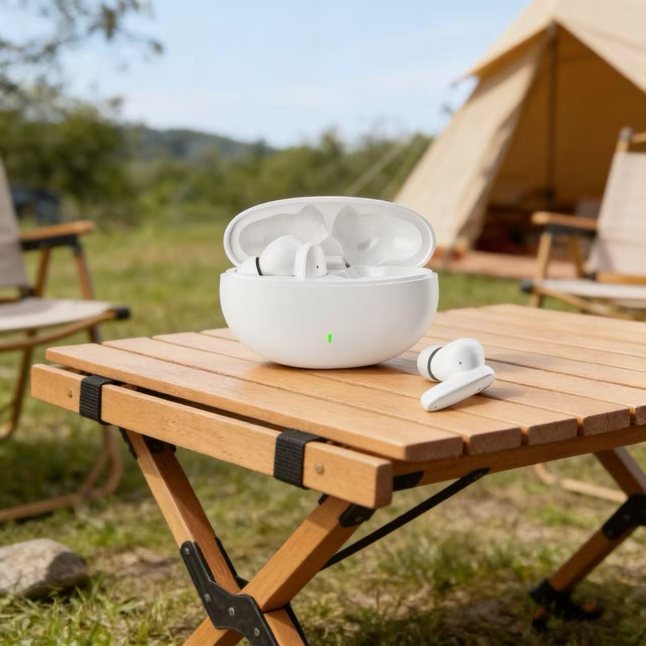 Wireless Earbuds Mini Stereo In-Ear Headphones, Type-C Charging Case, Compatible with iPhone & Android, Ideal for Gaming & Sports