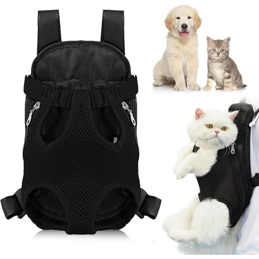 Pet backpack, suitable for cats and dogs, soft and durable small dog chest backpack, suitable for walking/hiking/camping/traveling