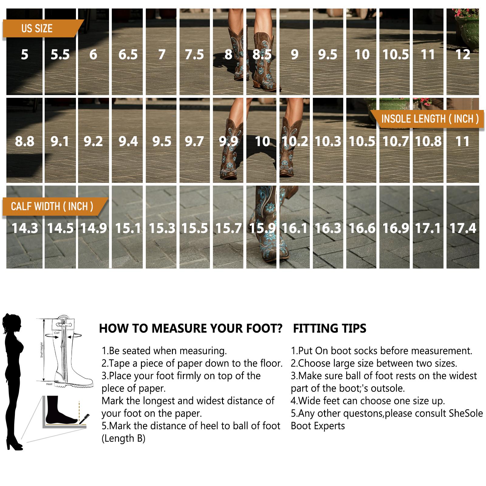 IUV Cowboy Boots For Women Mid Calf Western Boots Cowgirl Pull-On Tabs Pointy Toe Boot