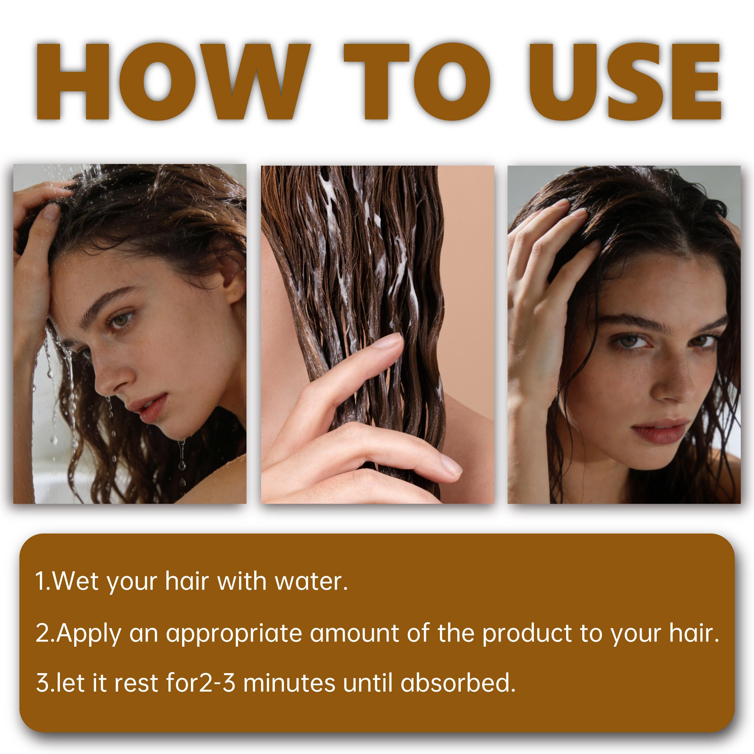 Pure Plant-Derived Natural Hair Mask 100g, Repair & Hydrate, Smooths Frizz, Nourishes Hair Care, Ideal for Dye & Perm Treatment