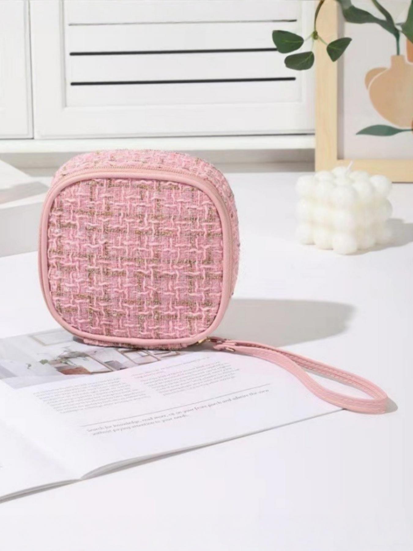 Portable Lipstick Makeup Bag, Data Cable Storage Pouch, Travel Cotton Pad Organizer, Small Handbag for Daily Use, Handheld Cosmetic Pouch, Travel Cosmetic Bags