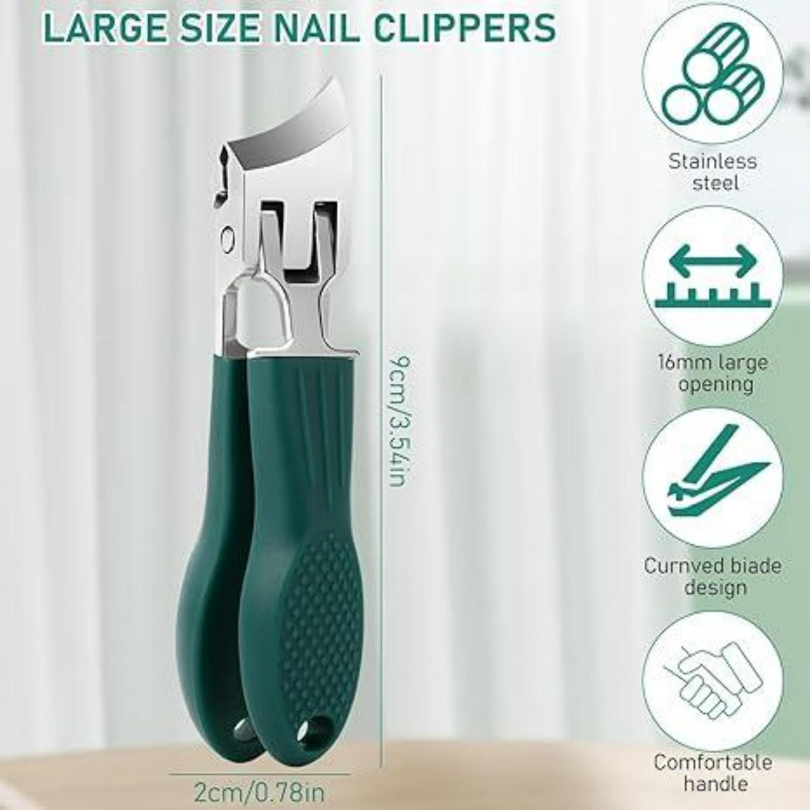 3-Counts Sets of Eagle Beak Beveled Nails Clippers,Wide Jaw Opening Anti-Splash Slanted Nail Clipper,Oblique Ingrown Toenails Clipper,for Thick Nails and Ingrown Care.