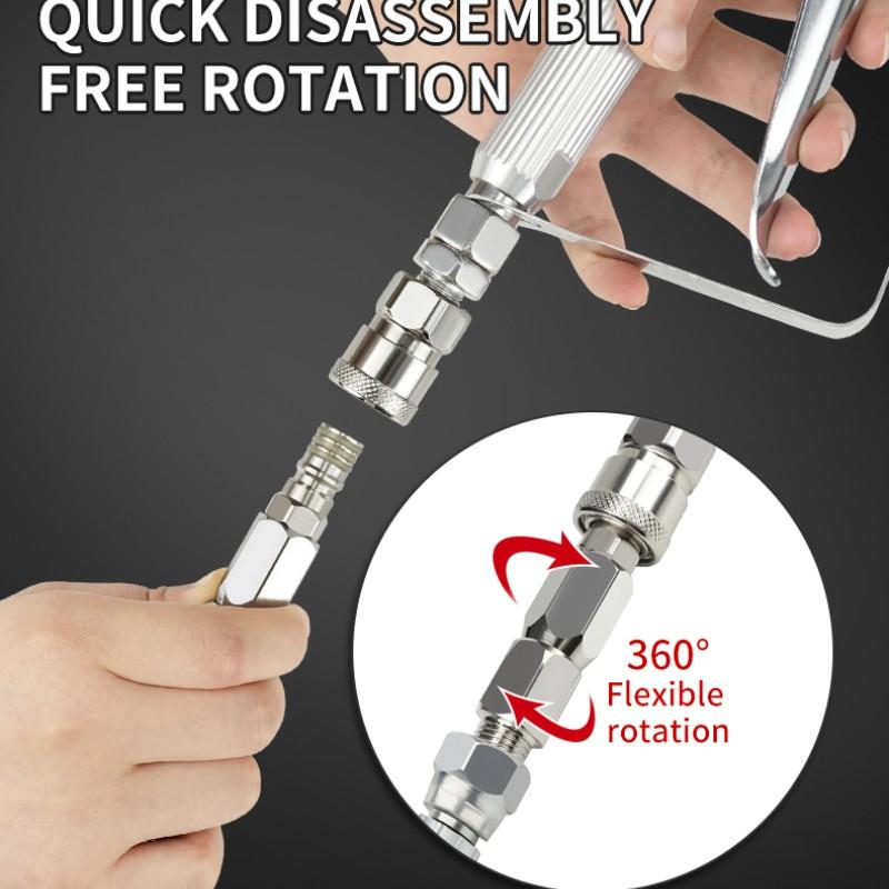 Stainless Steel Rotating Quick Connect Fitting, Durable Stainless Steel Connector, Easy-To-Use Fastener for Various Applications