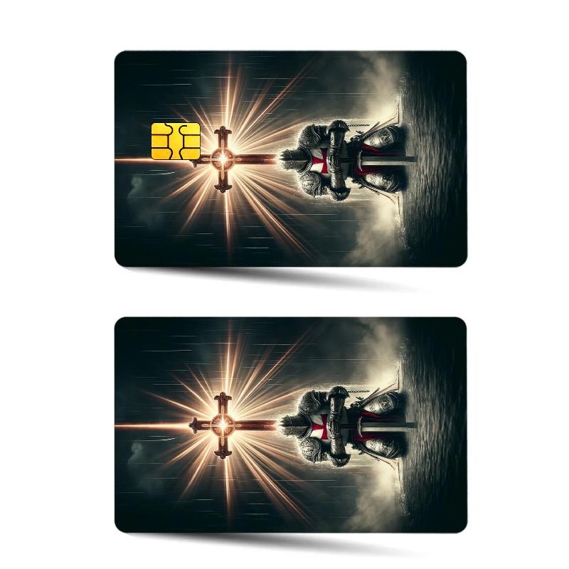 Feature Credit Card Ultra-Thin Skin Vinyl Stickers, 2 Pieces/set, Waterproof Scratch-Resistant Card Stickers, Protective Film