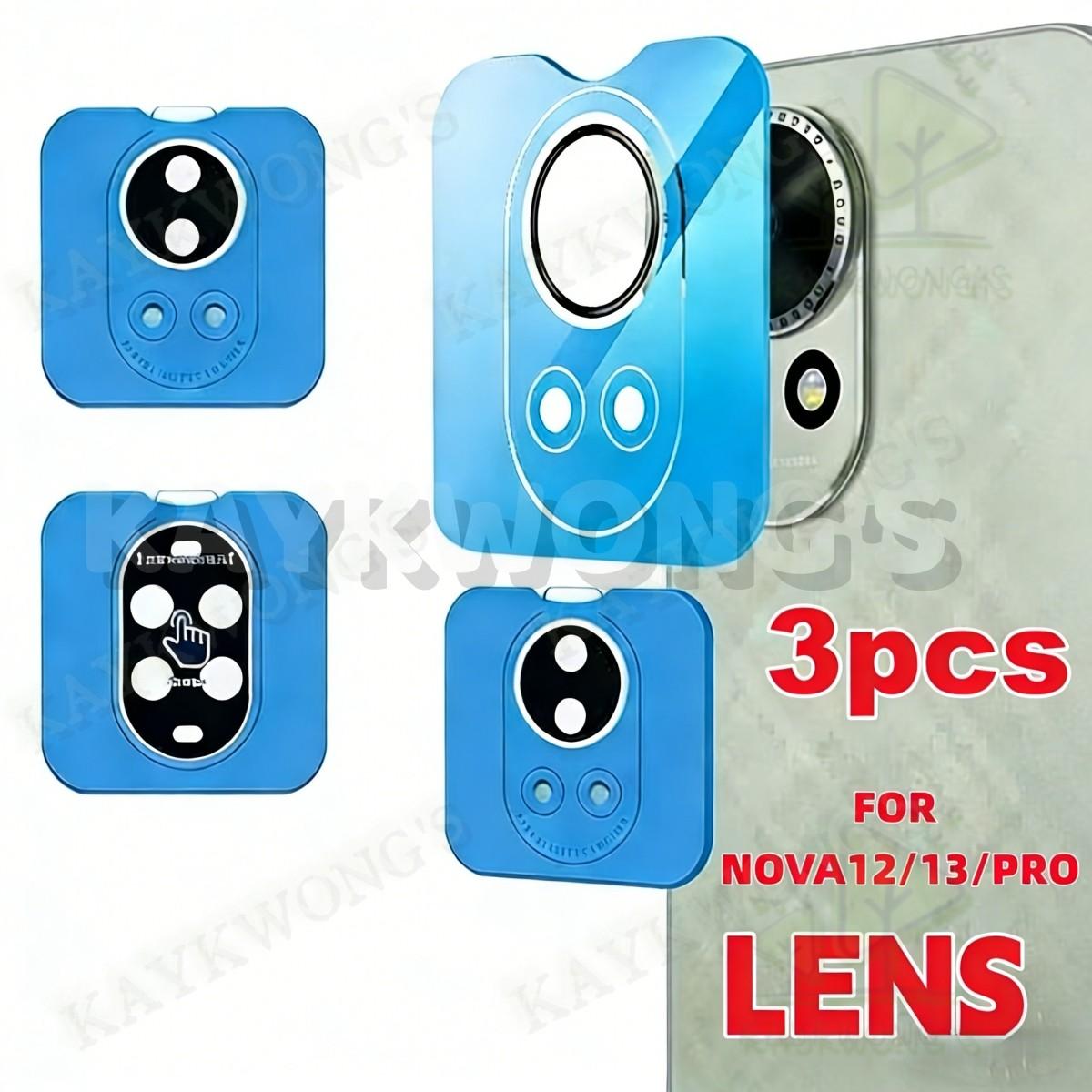 KAYKWONG'S 3-Pack HD Lens Protectors for Huawei Nova12/nova13/nova13pro, Auto-Calibration, Scratch-Resistant Glass, Ideal Gift for Students