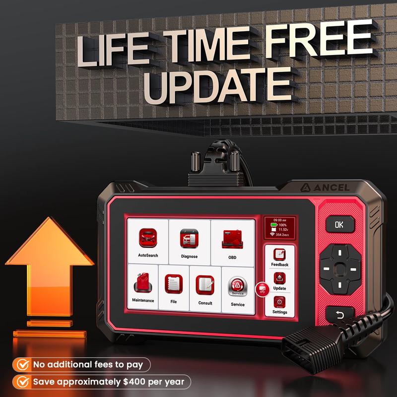 ANCEL DS400 Lite Bi-directional Car Diagnostic Scan Tool OBD2 Scanner ECM/TCM/ABS/SRS Code Reader Scan Tools, 7+ Reset Services Mechanic Tools,FCA  AutoAuth,Lifetime Free Update,Car Accessories,Car Stuff,utomotriz escaner para carros