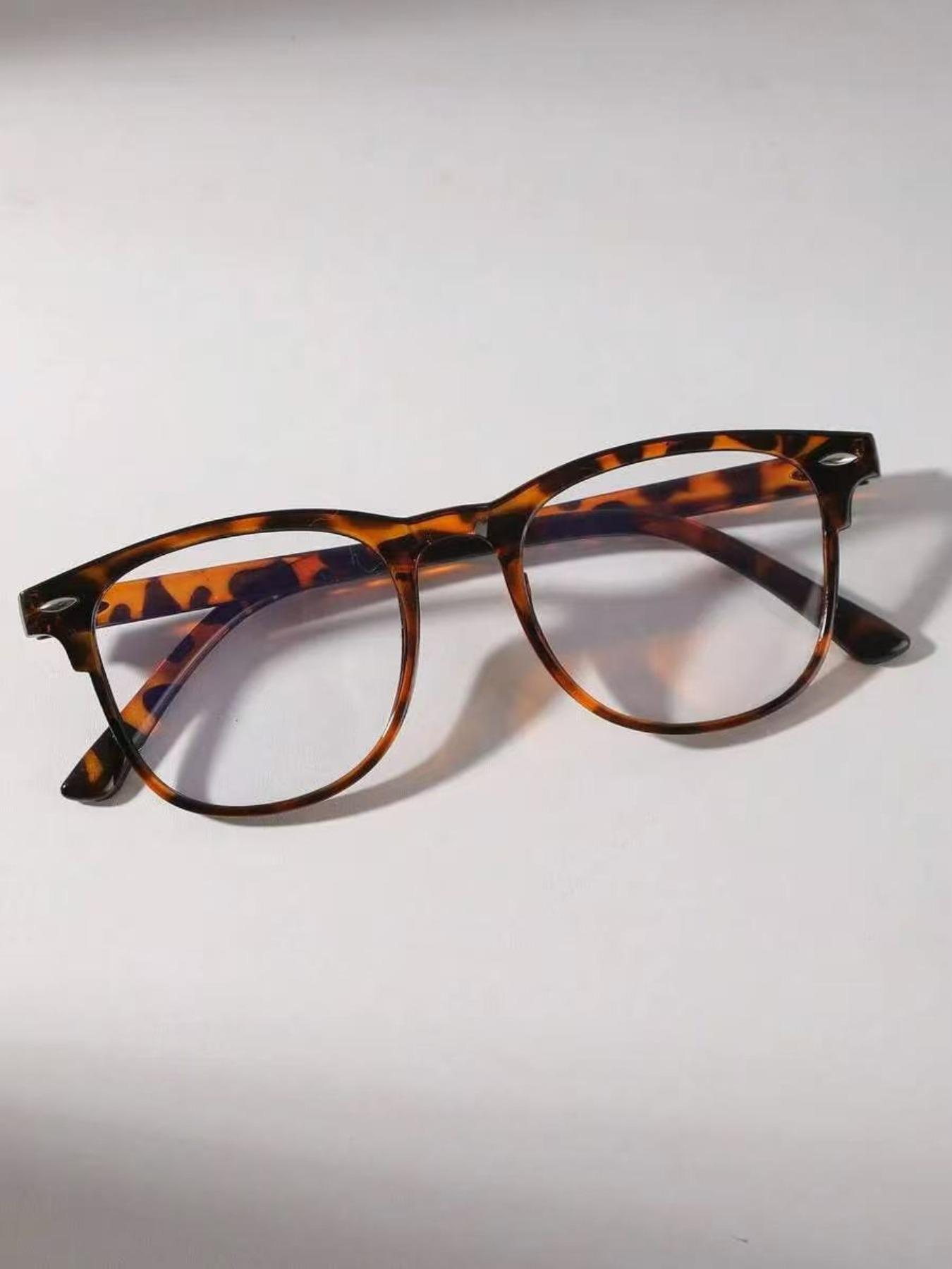 Vintage Lightweight Fashion Eyeglasses Set, Classic Fashion Glasses, Full Frame Design, Versatile Style, Suitable for Daily Commute, Home, Casual, Photography, Travel