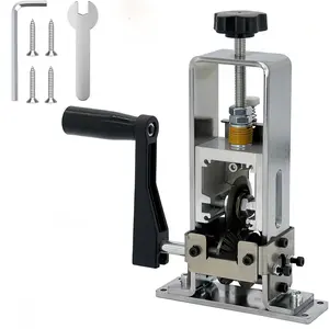 Manual Cable Stripper Tool, Hand Crank and Drill Drive, Suitable for 1-25mm Cables, Reduces Gear Ratio & Rotating Blade Design