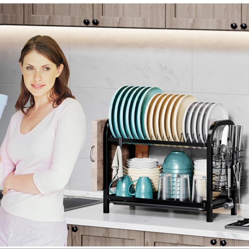 Kitchen Dish Drying Rack, Household Dish Storage Rack, Dish Drain Rack, Kitchen Fixture Accessories, Home Organizer for Kitchen