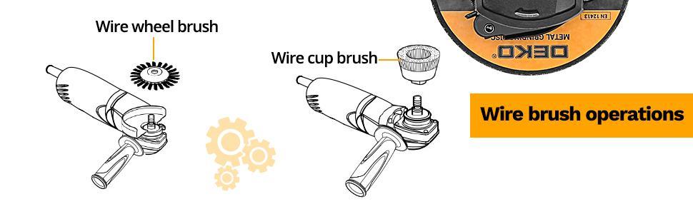 DEKO 110V Angle Grinder, 12,000 RPM, 7.5A, Ideal for Sanding, Grinding, Cutting, Professional Electric Tool. Portable Handle Heavy Duty Industrial DEKO 110V Angle Grinder, 12,000 RPM, 7.5A, Ideal for Sanding, Grinding, Cutting, Professional Electric Tool. Portable Handle Heavy Duty Industrial