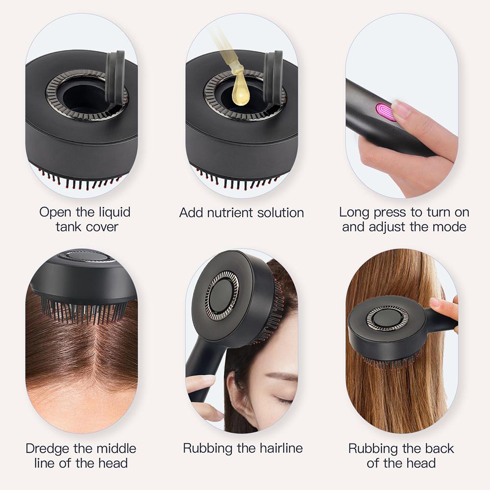 Electric Scalp Massager（with Gift Box）, Handheld Hair Scalp Massager, Hair Scalp Massaging Comb, 3 Modes, Scalp Scrubber, Hair Massage Tool, Scalp Stimulator for Home & Travel