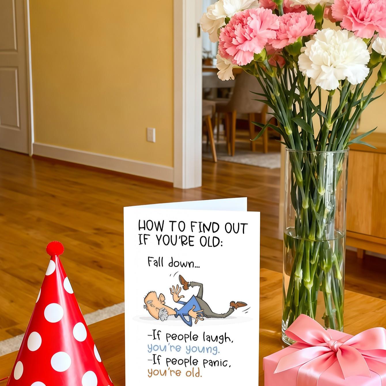 1pc Funny Birthday Card for Grandpa, Grandpa Birthday Card, Getting Older Birthday Cards For Old Friend, Humorous Gift Cards for Old Age, Funny Getting Older Birthday Cards for Friend, Birthday Gifts for Men | Grandpa | Dad | Him, Decorations for Men