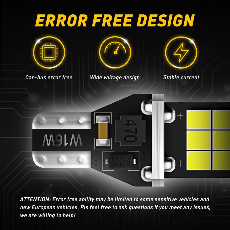 AUXITO 912 921 LED Bulb for Backup Light Reverse Lights High Power 2835 15-SMD Chipsets Error Free T15 906 922 W16W Bulbs, 6000K White Daytime Running Lights (Upgraded, Pack of 2) AUXITO 912 921 LED Bulb for Backup Light Reverse Lights High Power 2835 15-SMD Chipsets Error Free T15 906 922 W16W Bulbs, 6000K White Daytime Running Lights (Upgraded, Pack of 2)