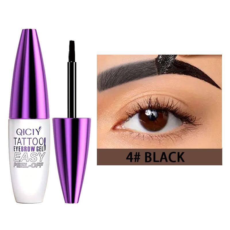 Easy Peel Eyebrow Gel - waterproof andsweatproof, long-lasting black or brown tattoocolor, film-forming, coverage, creates eyebrowtattoo effect, suitable for all skin types makeup color Tech 01 Cosmetic eyebrowtint