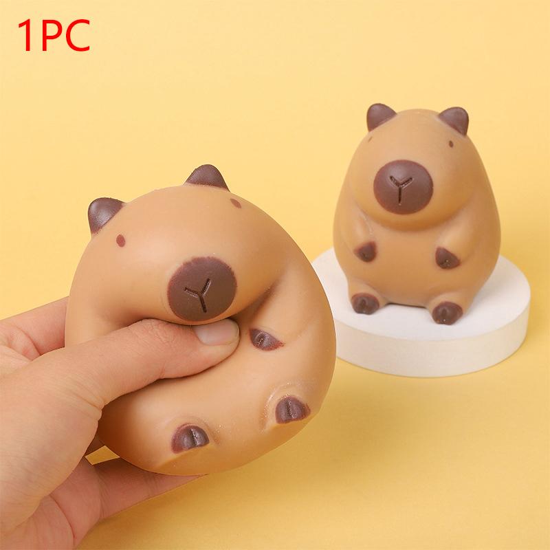 Kawaii Capybara Squeeze Toy Anti Stress Adult Toys Pinch TPR Soft Decompression Stress Reliever Toys For Kids