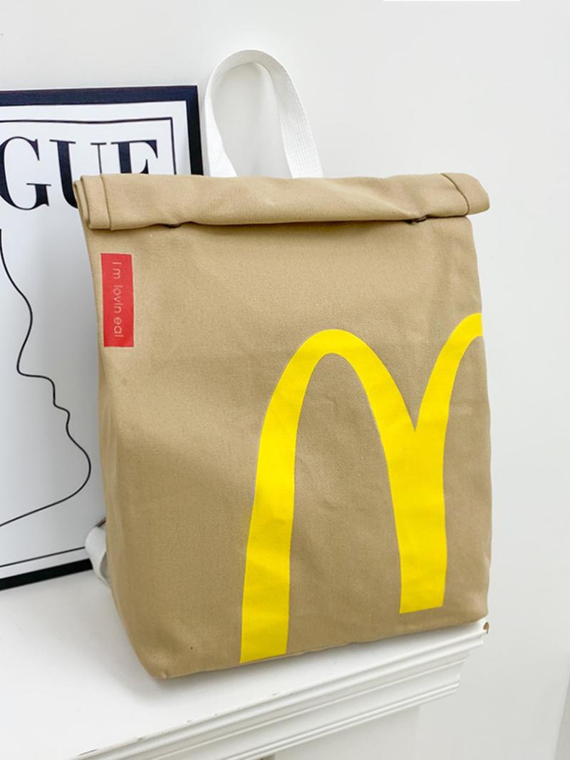 Creative Letter Design Backpack, Large Capacity Student Bag, Fashionable Letter Pattern, Adjustable Straps, Suitable for Women and Girls, Casual Lightweight Backpack