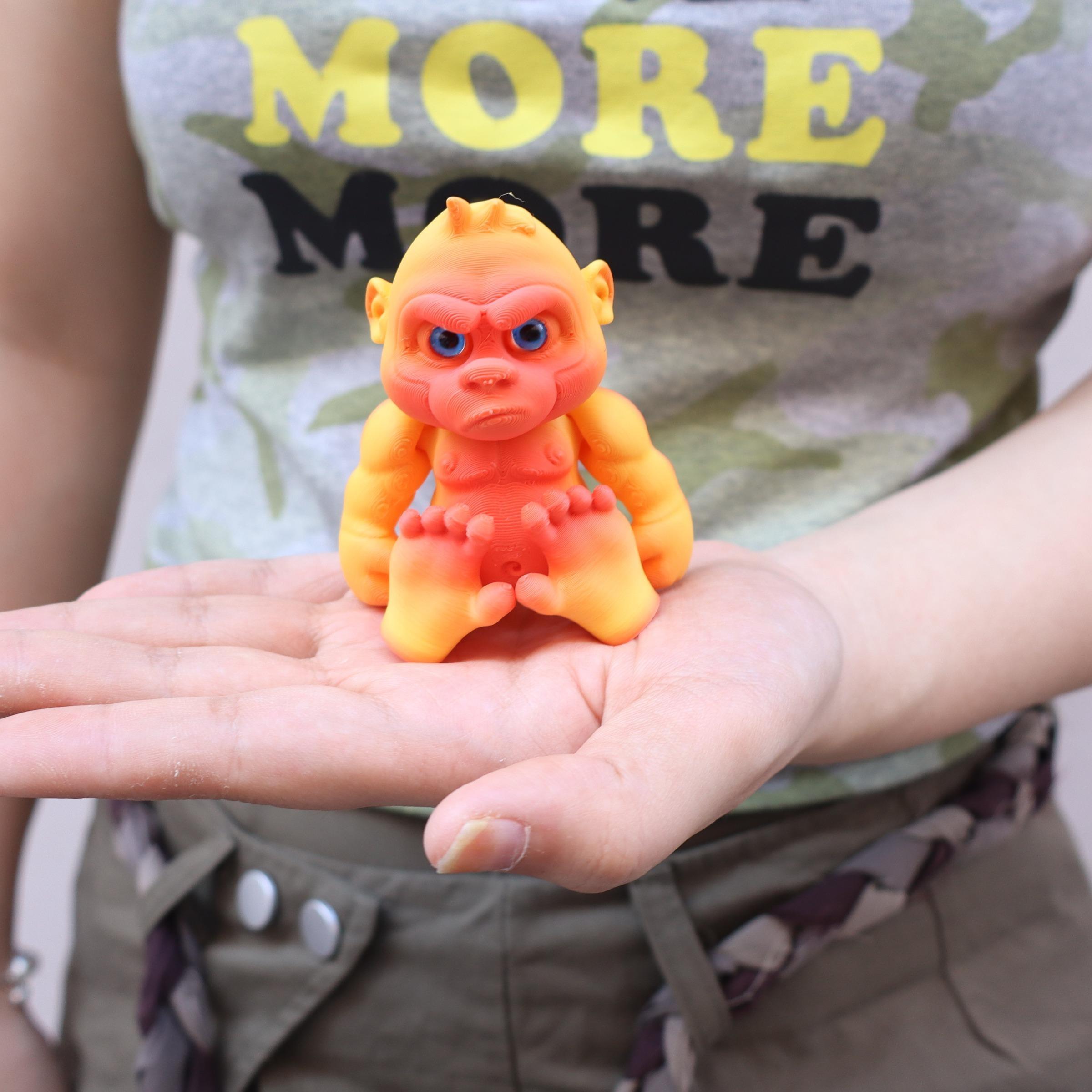 3D Printed Angry Gorilla, Articulated Monkey Figurine, Two Sizes Available, Perfect Party Gift, Christmas & Halloween Decoration, Garden Decor