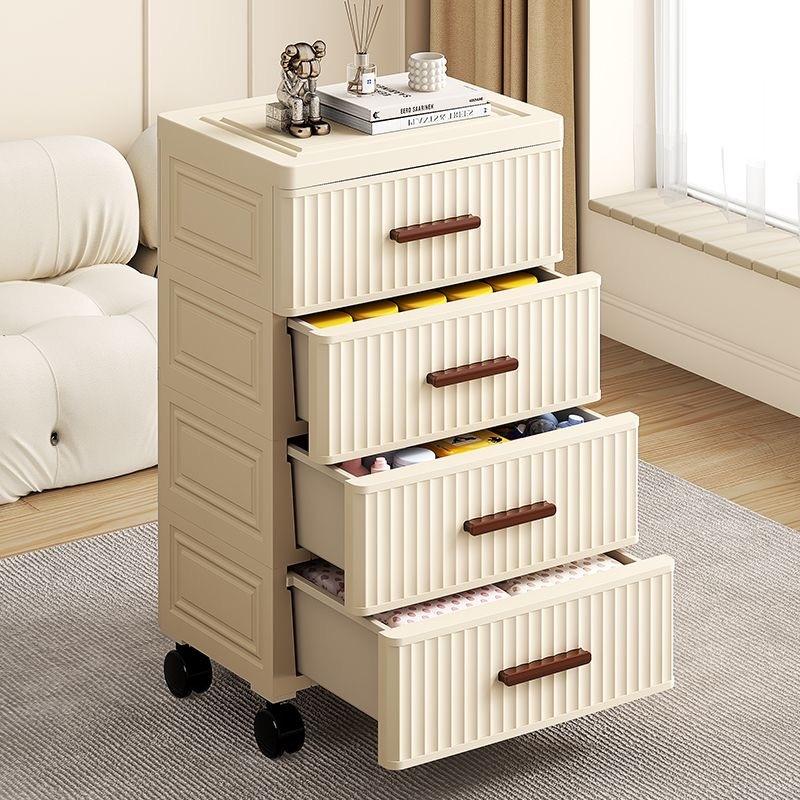 Stackable lightweight drawer cabinet, eco-friendly durable plastic, safe and odorless. Multi independent drawers organize small items, sundries, daily necessities and cosmetics. Supports free stacking, waterproof and moisture-proof for bathroom and kitche