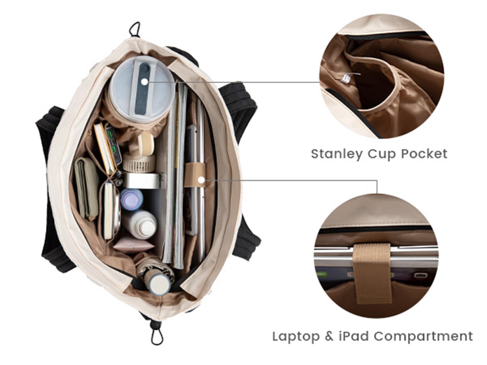 LOVEVOOK Laptop Tote Bag for Women, Large Quilted Puffer Tote bag with Four Cup Holders, Work and Travel Shoulder Bag, Lightweight Puffy bag, Nurse Handbag SpringStatements