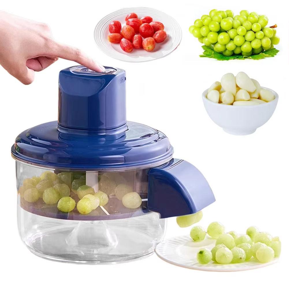 One-button operation fully automatic fruit and vegetable peeler, grape peeler, tomato peeler, garlic peeler, kitchen fruit and vegetable peeler, vegetable and fruit slicer, fast and easy multi-function food processor