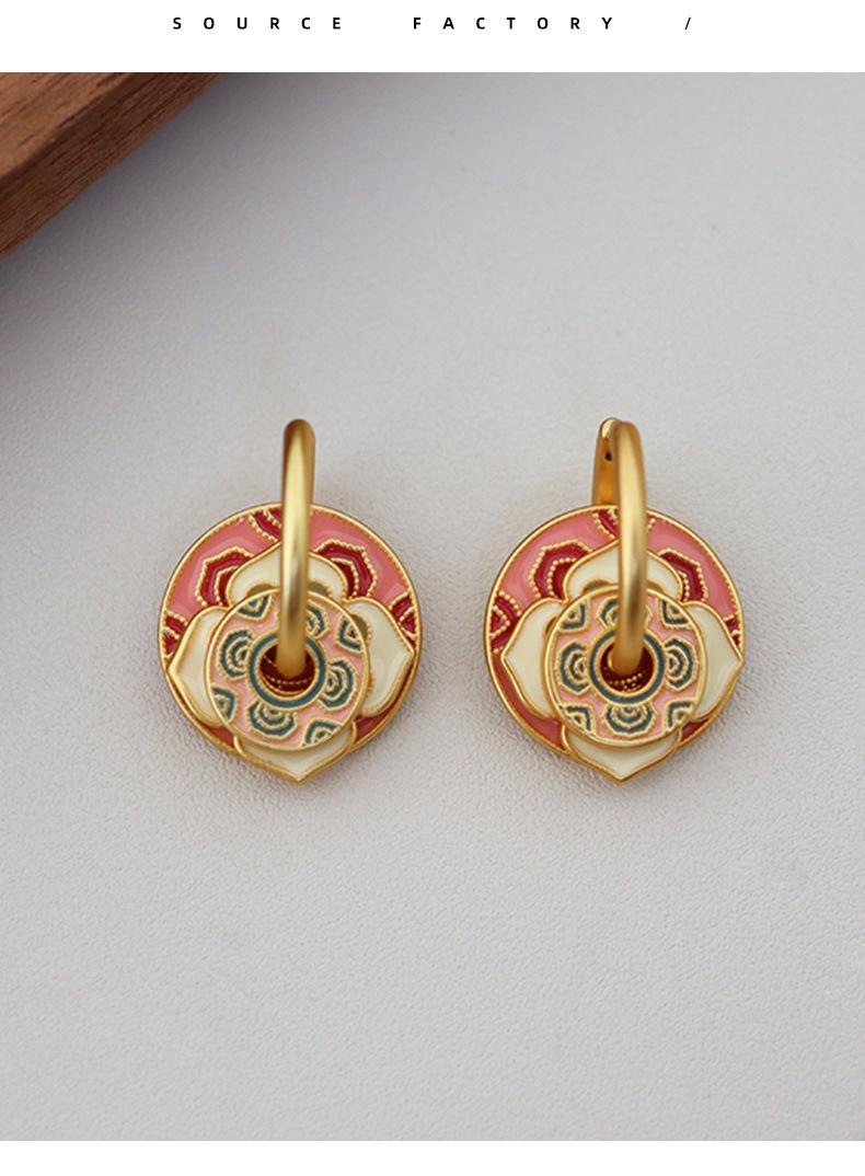 Handmade Oil Drop Earrings Original Chinese Style Fashion Elegant Minimalist Luxury Unique Vintage Women Jewelry