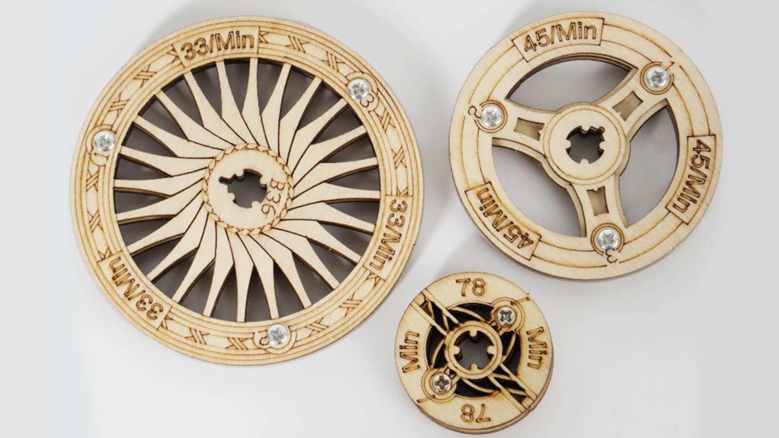 ROKR DIY Crank Classic Gramophone LKB01 Hand Rotating Music Box Decor with Vinyl Records Antique Wooden Model Retro Style Vintage Record Player Gift for All Ages ROKR DIY Crank Classic Gramophone LKB01 Hand Rotating Music Box Decor with Vinyl Records Antique Wooden Model Retro Style Vintage Record Player Gift for All Ages