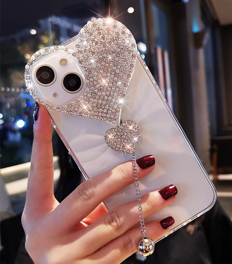 Compatible with iPhone 17 Pro Max/ 16/15 /14/13 /12 Creative heart-shaped protective case for mobile phones -H72-5