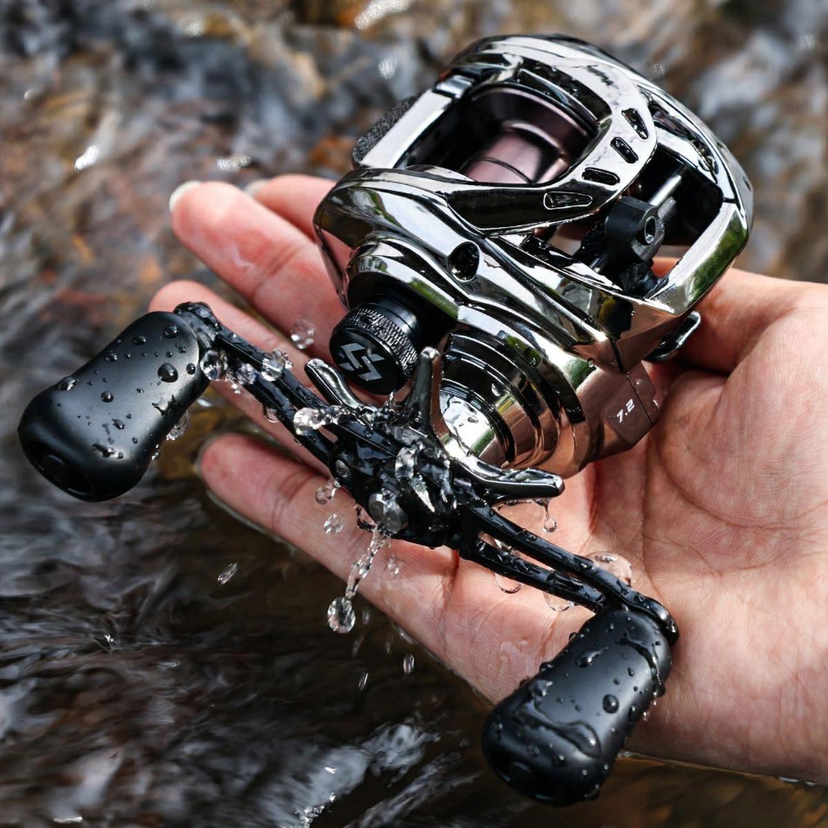 Baitcasting Fishing Reel Ultralight 4+1BB/6+1BB  7.2:1/7.1:1 Gear Ratio DC Baitcaster Reel Smooth and Sensitive, Fishing Reel for Freshwater Saltwater Fishing