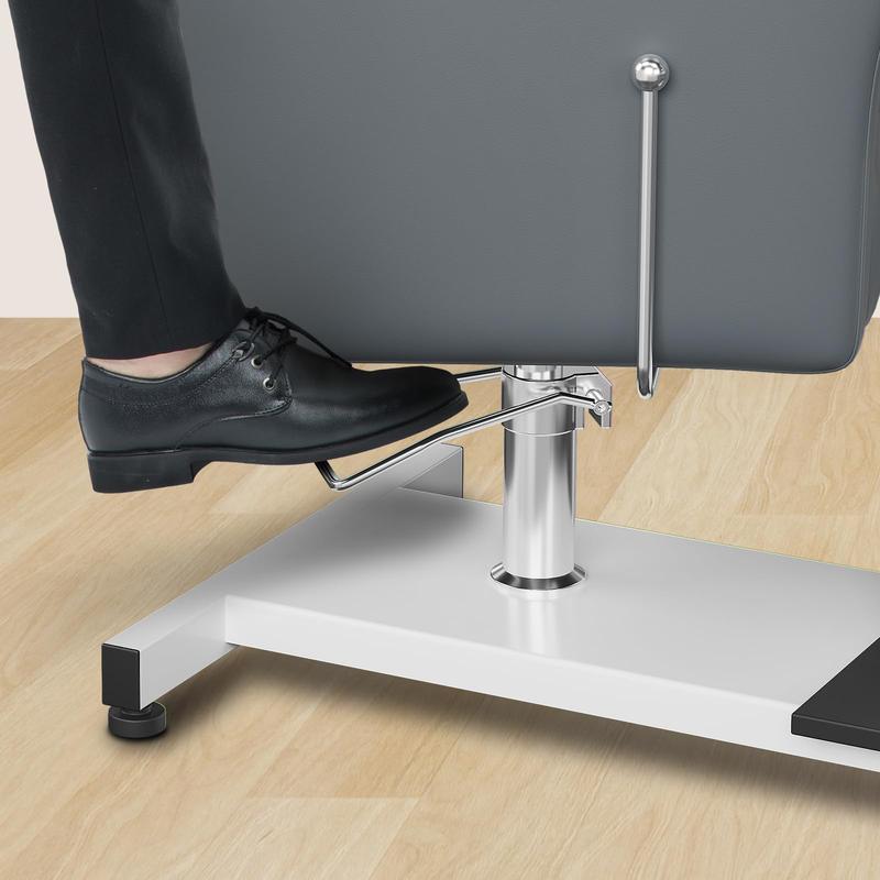 Reclining Pedicure Chair with Stool, 360 Swivel Massage Foot Bath Hydraulic Pedi Chair, Height Adjustable Pedicure Unit Station Beauty Spa Salon