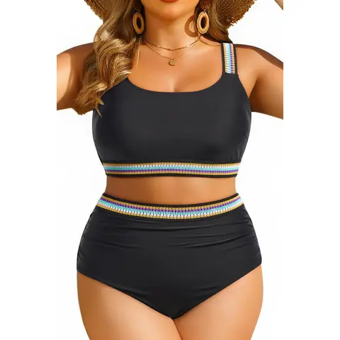 Daci Women Two Piece Plus Size Bikini - High Waisted Swimsuits Tummy Control Bathing Suits Swimwear 2026