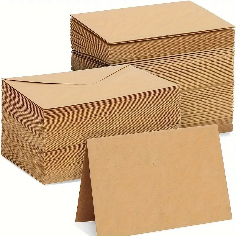Kraft Paper Envelope, 20/50pcs Solid Color Blank Small Envelope, Durable Mini Envelopes for All Occasions