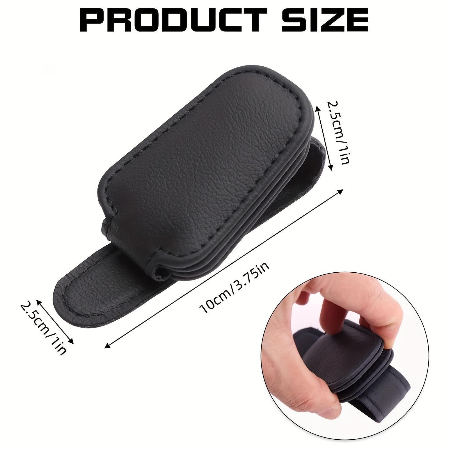 Sunglasses Holders For Car, Magnetic Genuine Leather Sunglasses Clip For Car Visor, Glasses Hanger Clip, Car Interior Visor Accessories
