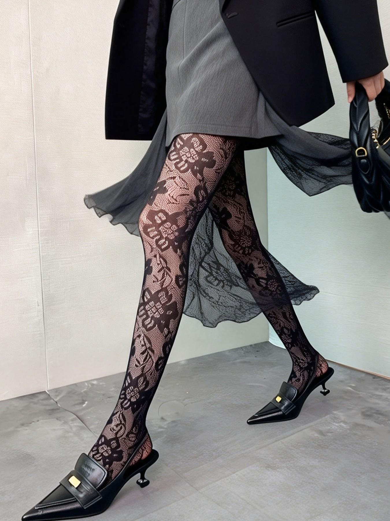 Women's High Elasticity Fishnet Stockings, & Wine Colors, Perfect for Spring & Fall Daily Wear, Comfortable Design