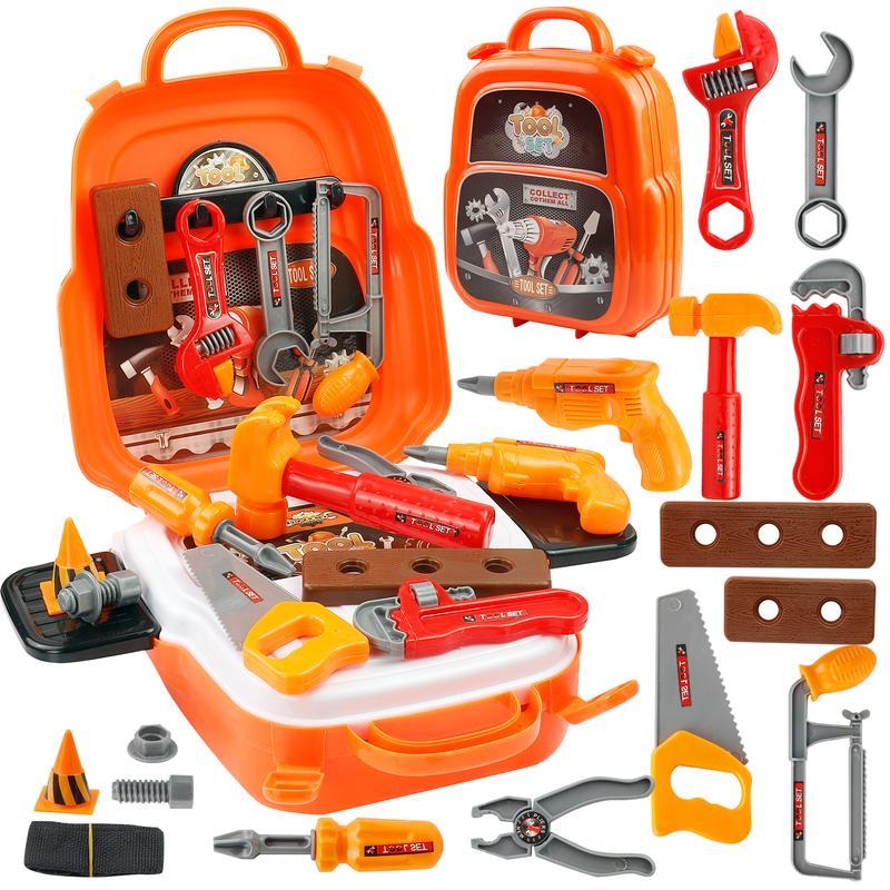 Kids 22Pcs Tool Set -Construction Toy with Toolbox &Electronic Drill, Pretend Play forToddlers Aged 3-7, Birthday Giftfor Boys and Girls 4-6 Years old Kids 22Pcs Tool Set -Construction Toy with Toolbox &Electronic Drill, Pretend Play forToddlers Aged 3-7, Birthday Giftfor Boys and Girls 4-6 Years old