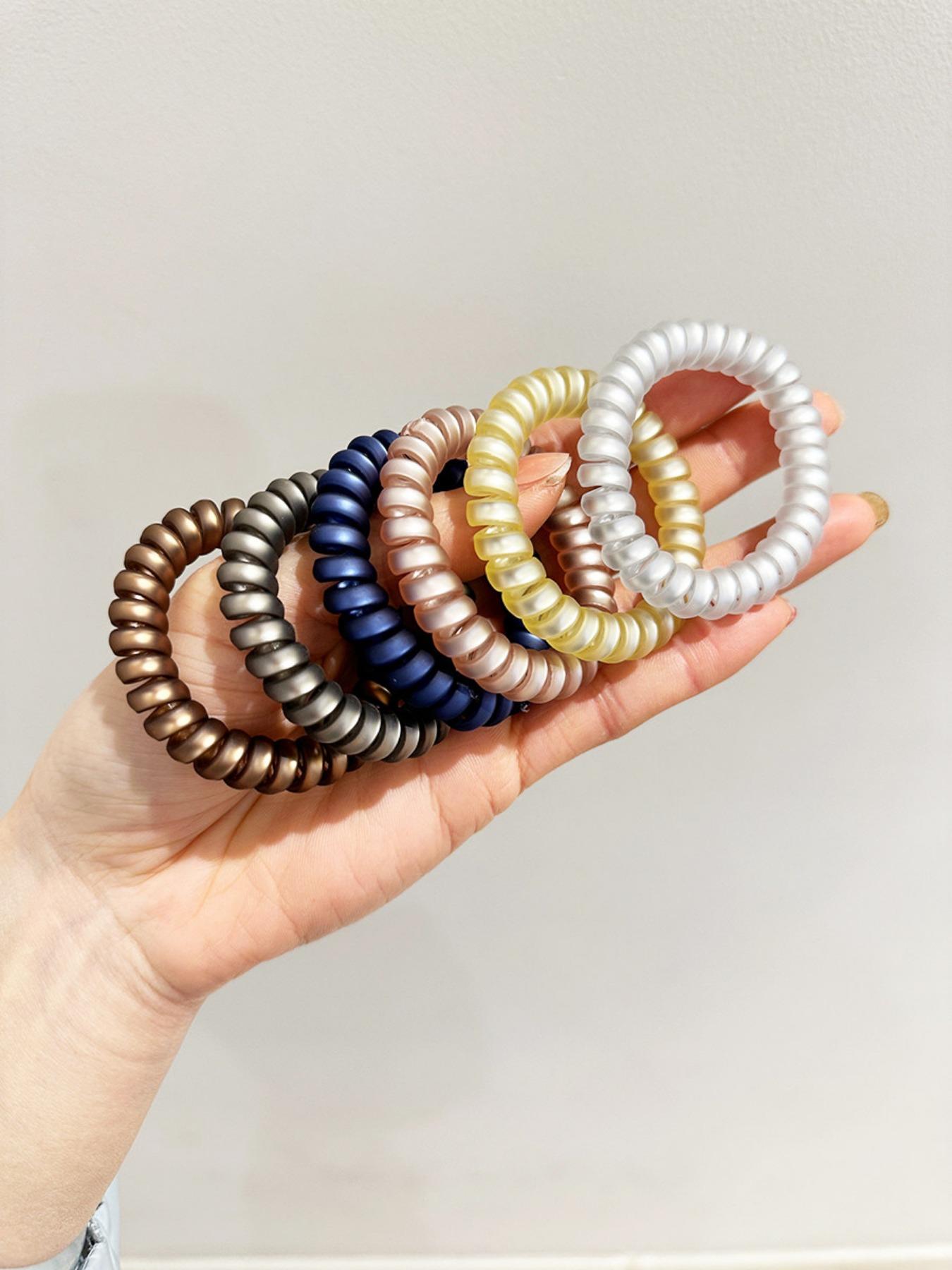 6-Pack Hair Ties for Women, High Elasticity Durable Rubber Bands, Simple New Design, Versatile Headwear Accessories, All Seasons