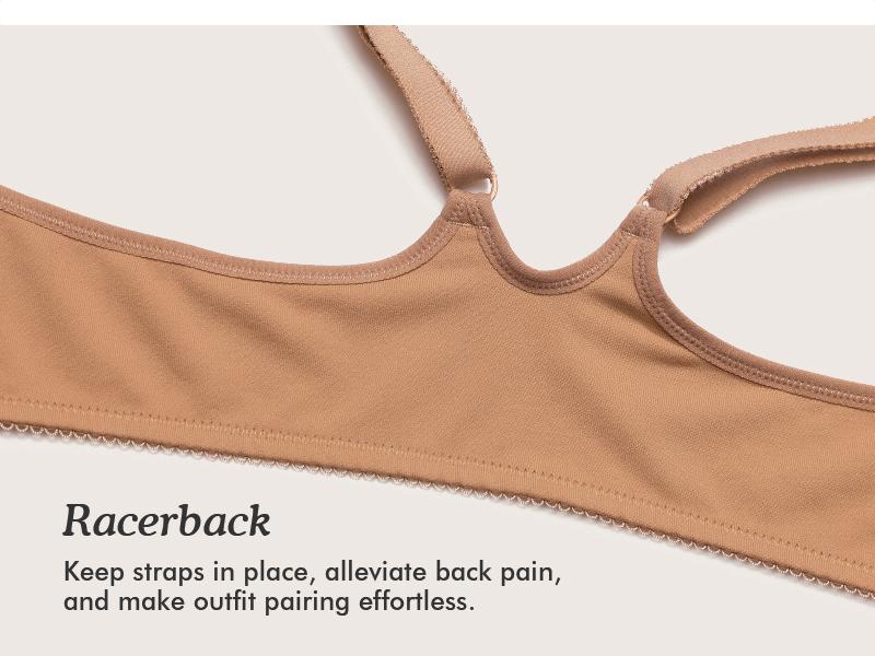 DELIMIRA Women's Front Closure Racerback Bras Plus Size Full Coverage Supportive Underwire Plunge Unlined Bra SpringStatements