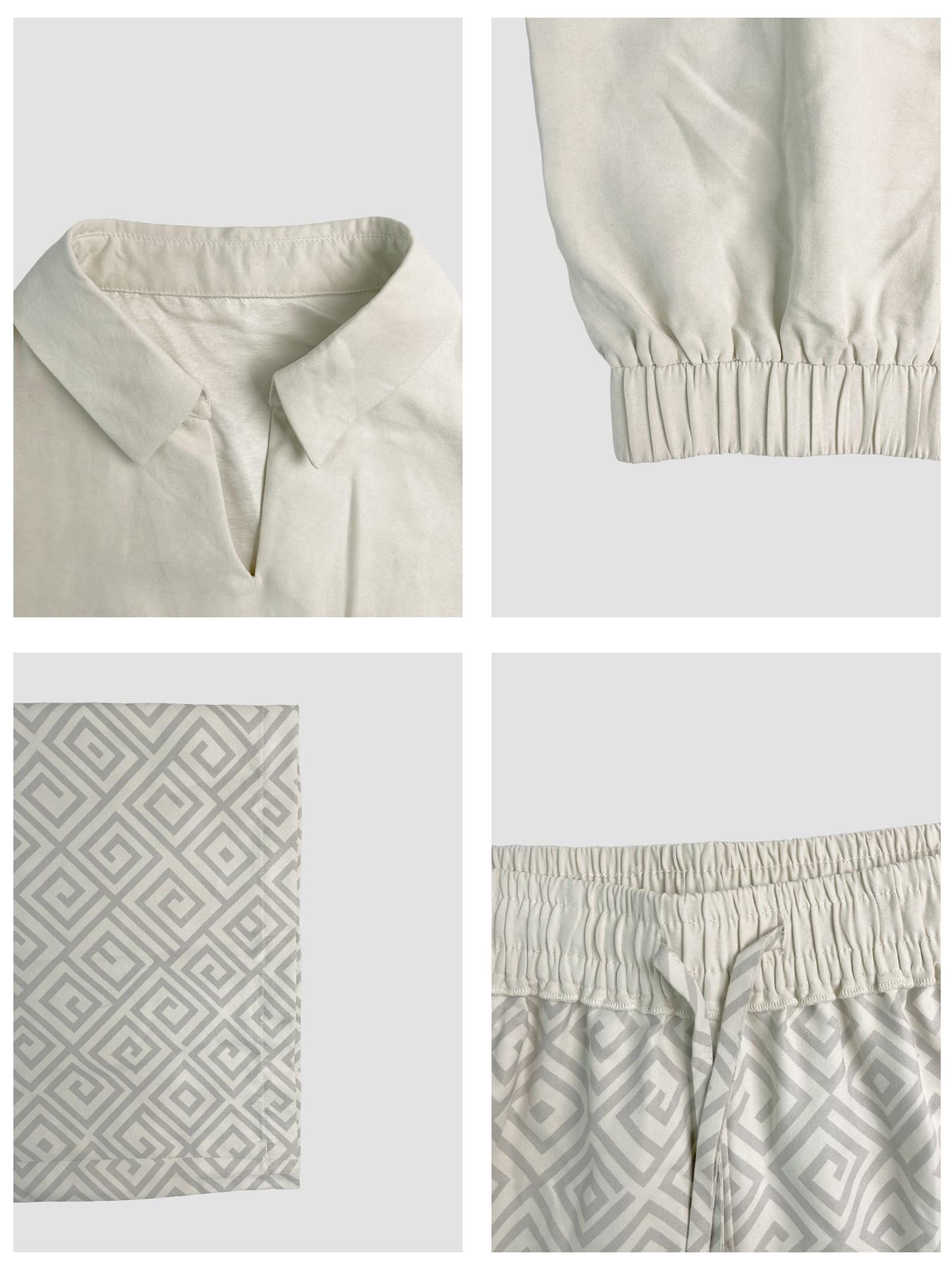 2-Piece Women's Casual Commuter Set, Sleeveless Collared Waist-Defined Crop Top with High-Waisted Drawstring Wide-Leg Pants 2-Piece Women's Casual Commuter Set, Sleeveless Collared Waist-Defined Crop Top with High-Waisted Drawstring Wide-Leg Pants