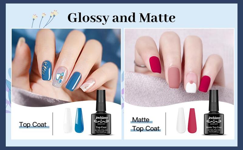 JEWHITENY 14pcs Poly Nail Extension Gel Kit Nude Grey Black Blue Purple Glitter Poly Gel Nail Kit With UV Light Starter Kit All In One Kit With Base Top Coat Beginner DIY at Home