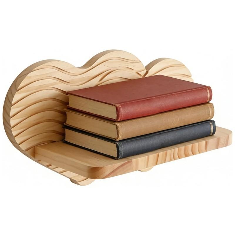 Universal Wall-Mounted Floating Shelf, Wooden Rustic Storage Display Rack, Durable Shelving for Bedroom, Living Room, Bathroom, Kitchen, Office