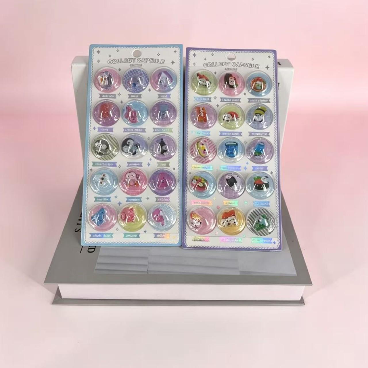 Cute 3D Resin Mini Capsule Stickers, DIY Phone Case Accessories, Tiktok Trendy Cartoon Decor, Keychain Hairclip Earring, Kids Craft Gift
