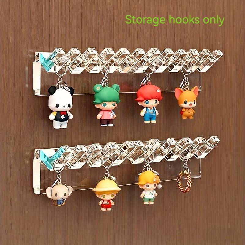 Wall-Mounted Transparent Acrylic Jewelry Storage Hooks, Polished Durable Simple Design, Multi-Functional Space-Saving Organizer