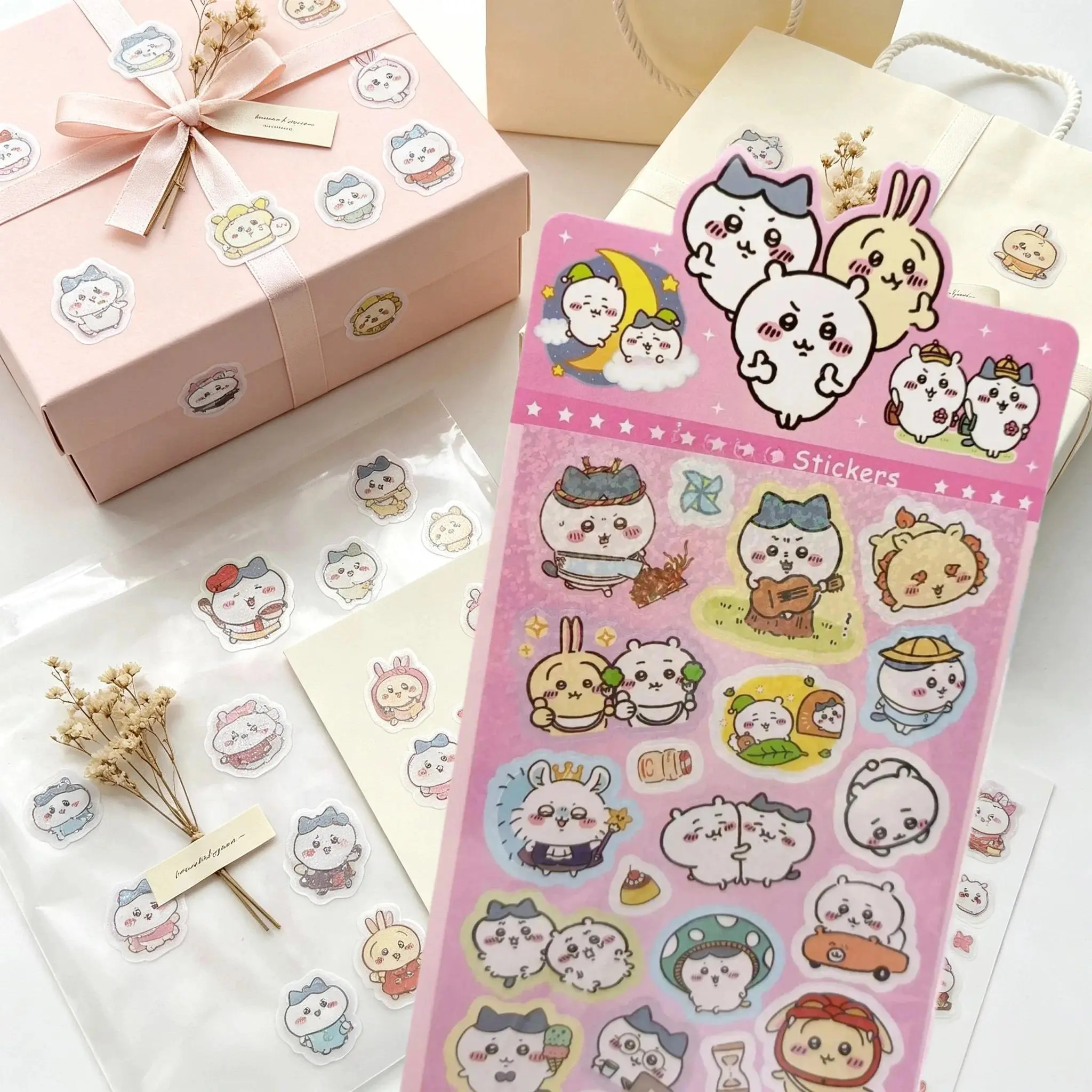 100pcs Kawaii Chiikawa Cartoon Stickers Decorative Desk Laptop Scrapbook Luggage Stationery Cute Graffiti Sticker for Kids Gift