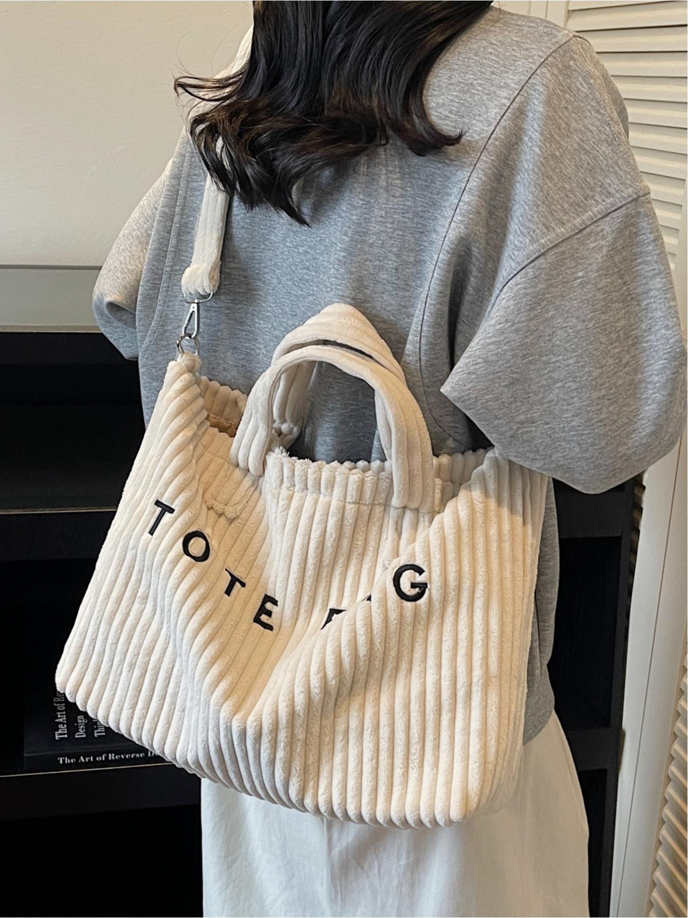 Relaxed fit, large capacity corduroy handbag, Crossbody Purses, casual crossbody bag, commuter shoulder bag, Hobo shoulder bag, tote bag, Casual Handbag Satchel. Suitable for commuting, shopping, leisure outings, work, etc.