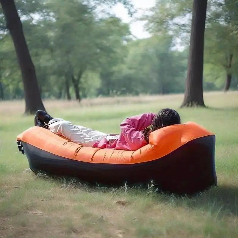 Portable Inflatable Sofa Bed, Quick Setup Self-Inflate Design, Compact Carry Bag, Durable and Comfortable, Outdoor Indoor Use